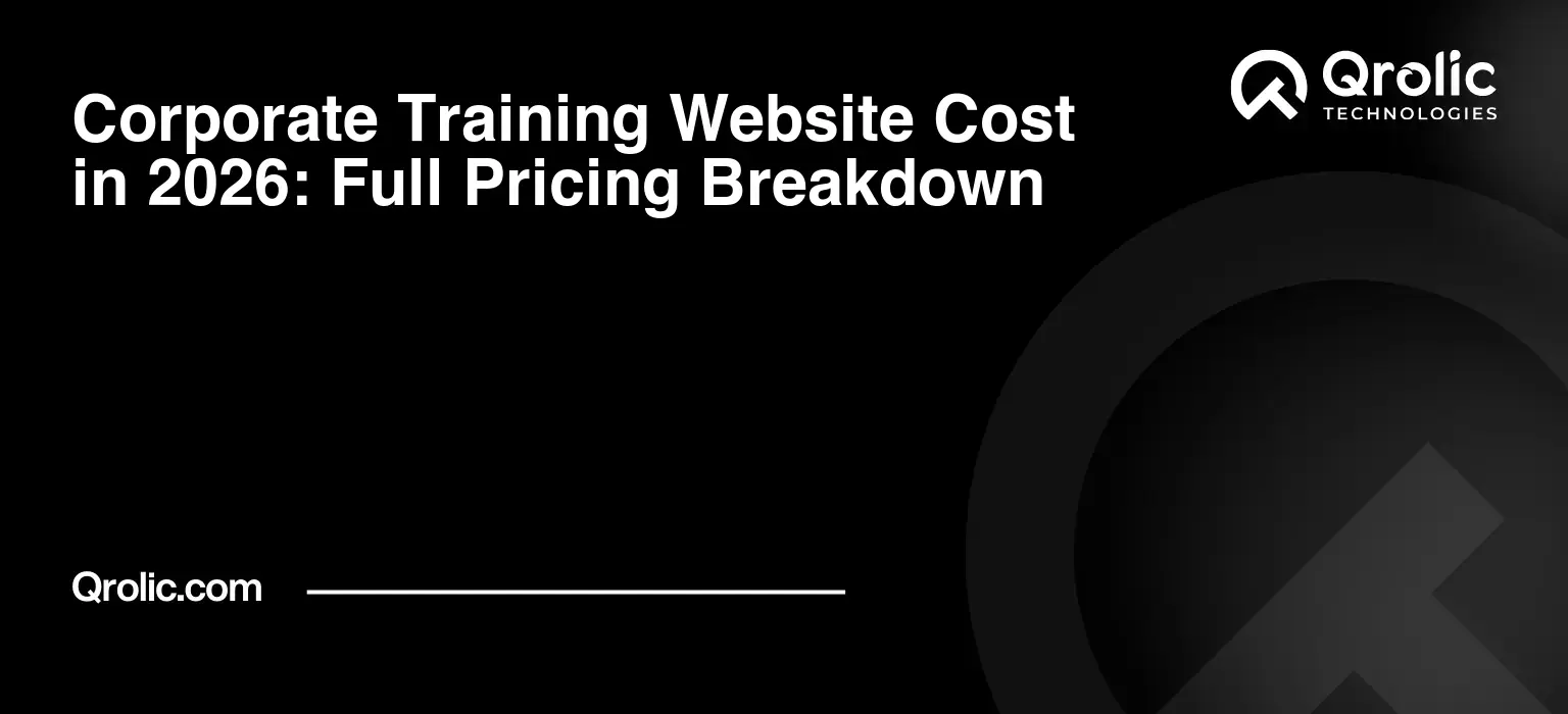 Corporate Training Website Cost in 2026: Full Pricing Breakdown