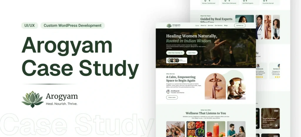 We Designed a Calming Digital Experience That Reflects Arogyam’s Holistic Healing Philosophy