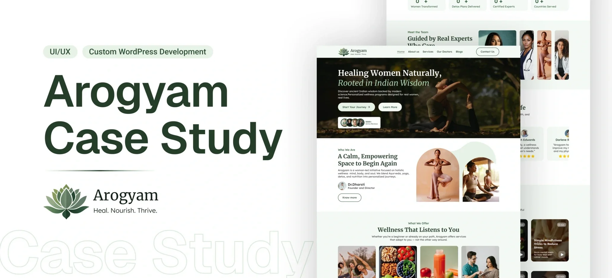 We Designed a Calming Digital Experience That Reflects Arogyam’s Holistic Healing Philosophy