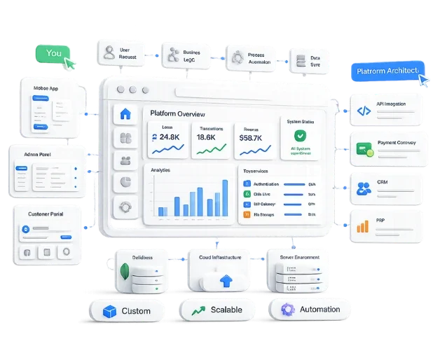 Custom platform development services for scalable business software solutions