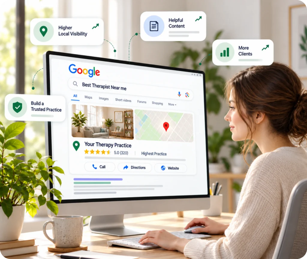 Online Therapist Website SEO Service SEO for online therapist services by Qrolic