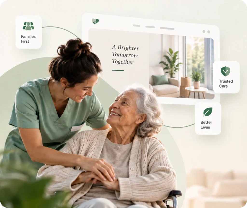 Senior care website design and development for care providers and families.