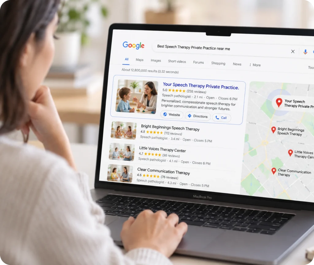 SEO services for speech therapy private practices by Qrolic
