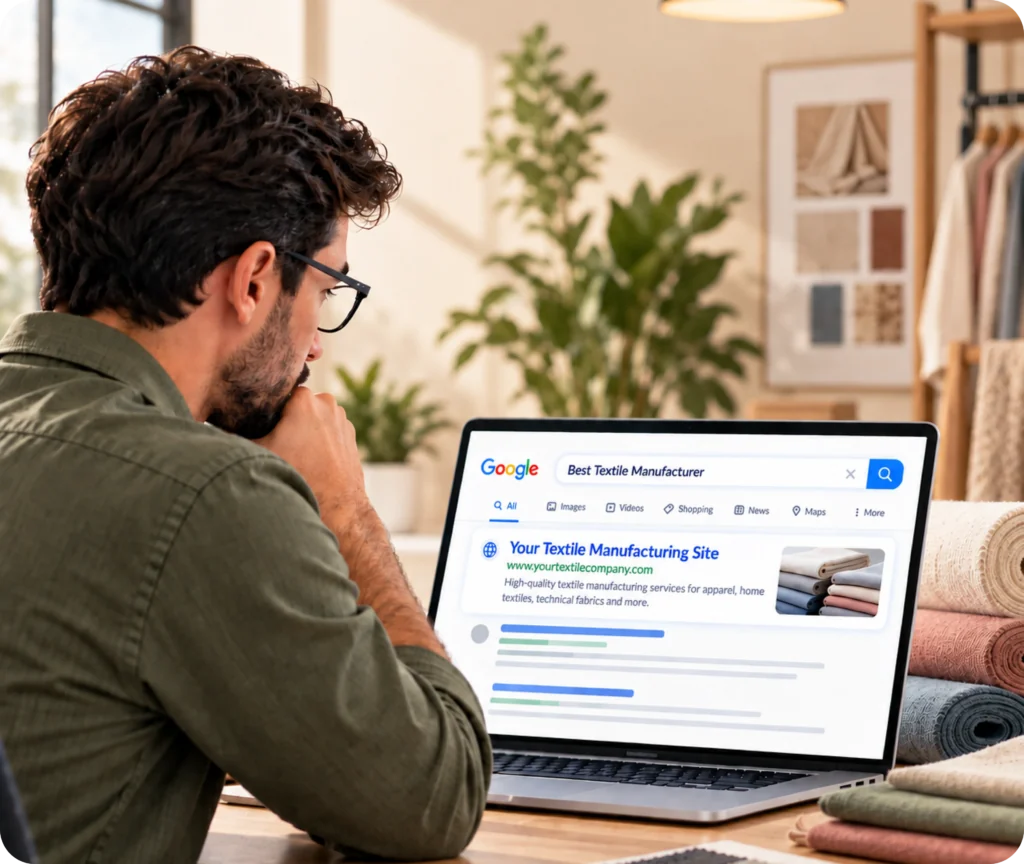 Textile manufacturing SEO services by Qrolic
