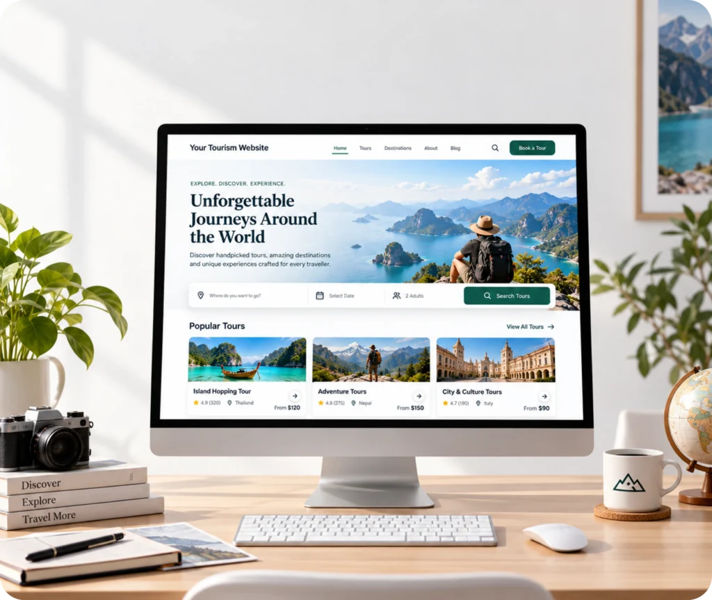 Tourism website design and development services by Qrolic