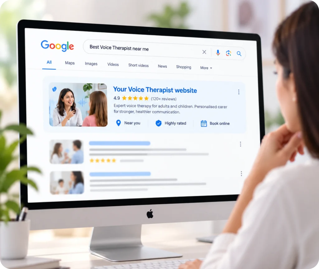 Voice therapist SEO services by Qrolic