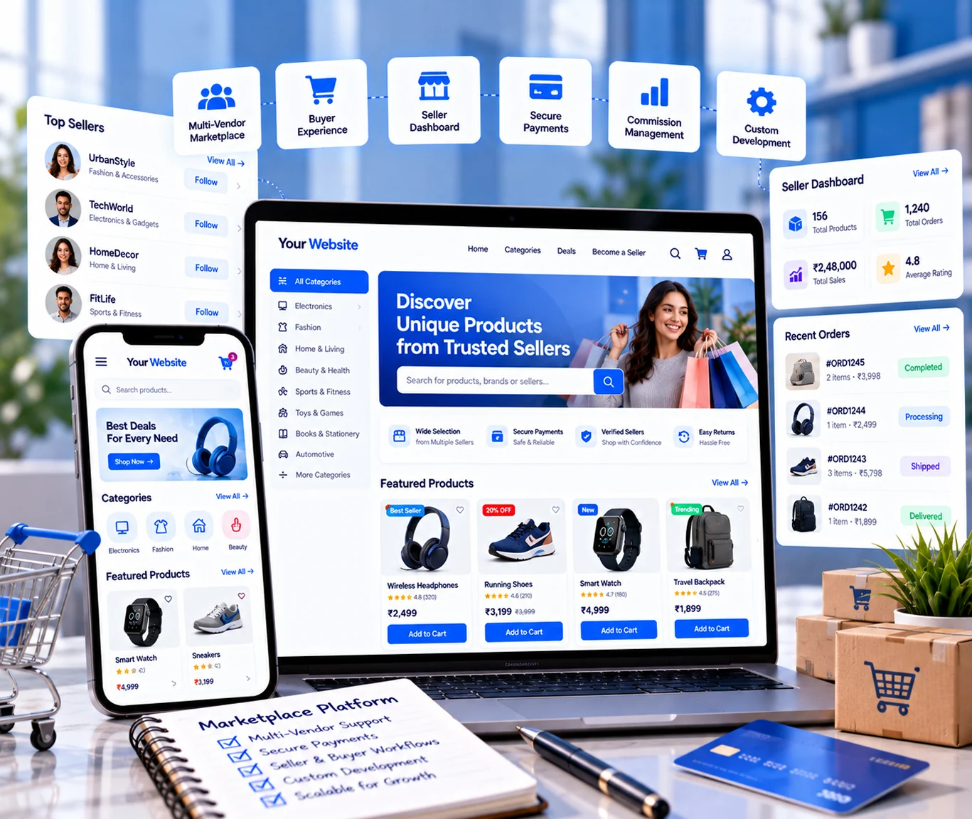 Crowdfunding website design and development showing a custom WordPress website built around crowdfunding goals, user journeys, and CMS control
