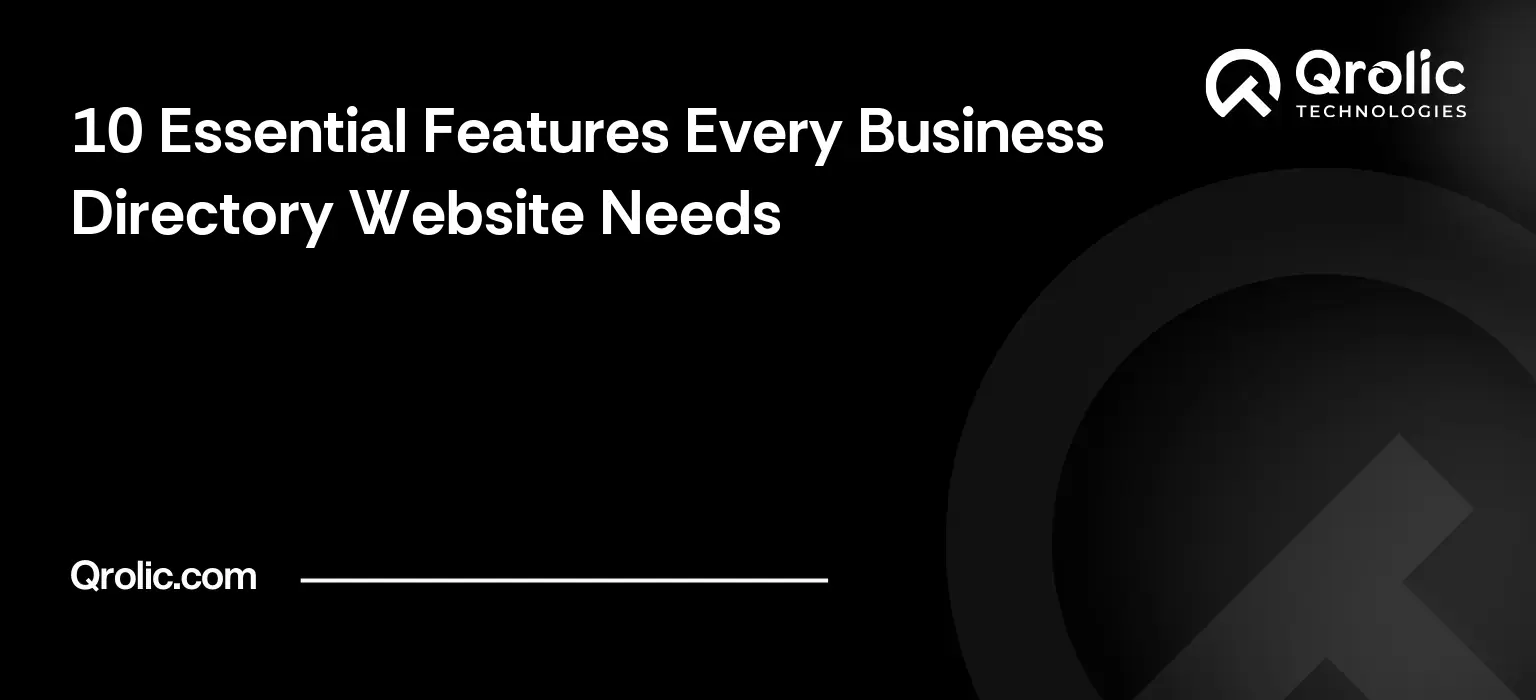 Business directory website features guide covering ten essential features including listings, search, reviews, spam control and monetisation