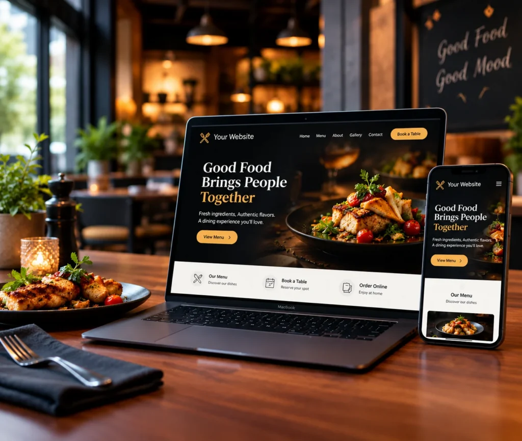 Restaurant Website Design & Development Service Restaurant website design and development services by Qrolic